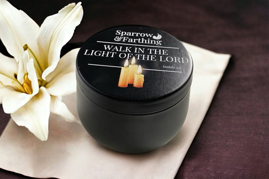 Walk in the Light of the Lord Candle