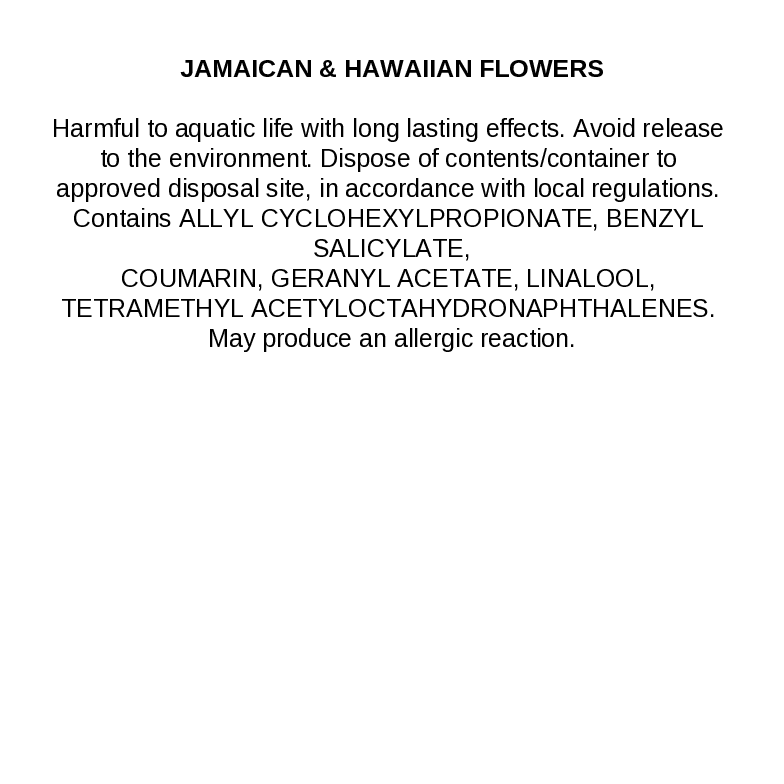 Jamaican & Hawaiian Flowers Snap Bar